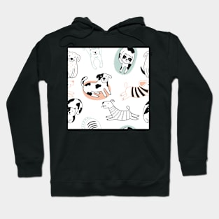 Cute cats and fanny dogs pattern Hoodie